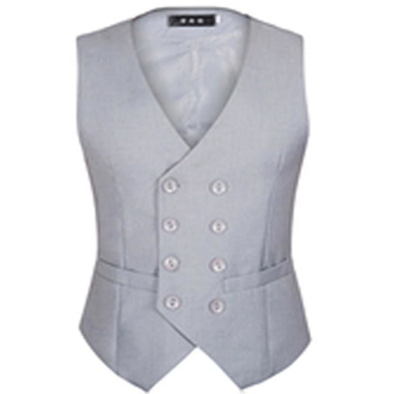E-Commerce New Autumn Casual Men'S Solid Color Non-Iron Treatment Fashion Urban Work Men'S Suit Vest - Image 1