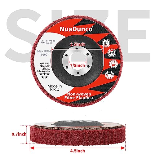 NuoDunco 15Pcs 180# 320# 600# Scour Flap Disc 4 1/2 Inch Angle Grinder Attachment for Metal & Wood Scouring Pads Polishing Wheel Sanding Disc Paint Rust Remover - Image 3