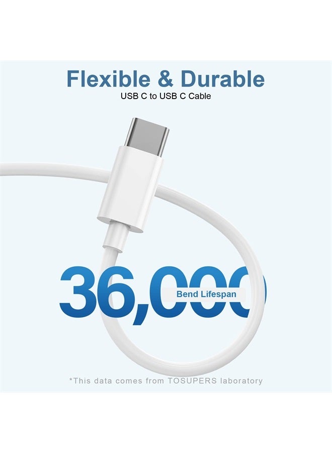 FUPYWP Apple USB C to USB C Charging Cable 10ft 60W 3Pack [Apple MFi Certified], Long Type C to Type C Fast Charger Cord Compatible for New ipad Pro 12.9/11, Air 4/5, Mini 6, MacBook Air, (White) - Image 3