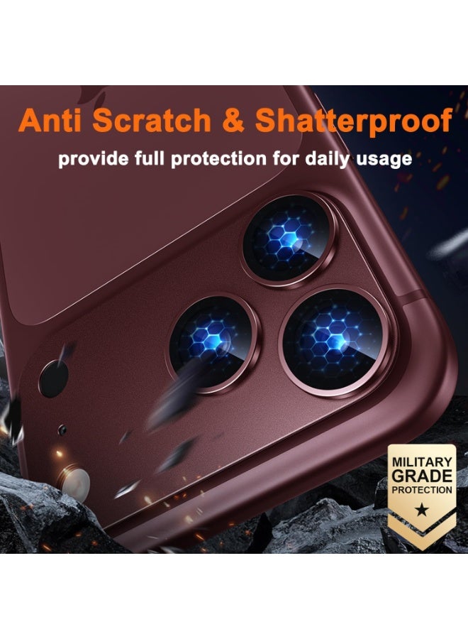 ELTRAZONE iPhone 18 Pro Max Camera Lens Protector, Matte Alloy Red, 9H Tempered Glass Camera Guard, Strong Adhesion, Case Friendly, Shatter Resistant Lens Cover - Image 4