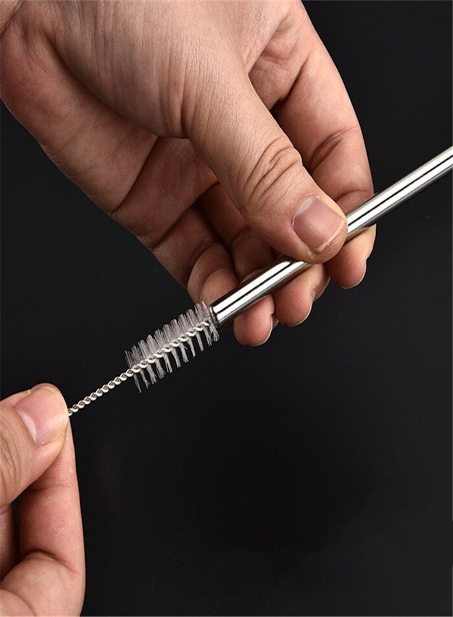 Fancyku Stainless Steel Straws for Drinking with Brushes (4 Bent +1 Brush) - Image 4
