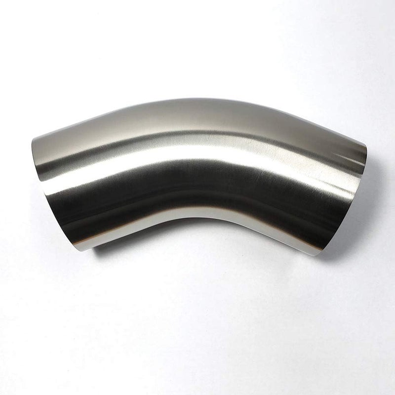 1.88" Stainless 45° Mandrel Bend Elbow - 1.5D Loose Radius - 16GA/.065" Wall - 2" Legs - SS304 -