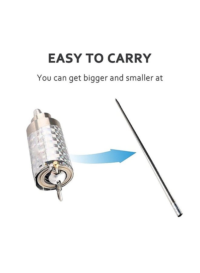 Cool Baby عصا تلسكوبية من الفولاذ المقاوم للصدأ، مادة محمولة، قضبان فضية، عصا سحرية - Image 5