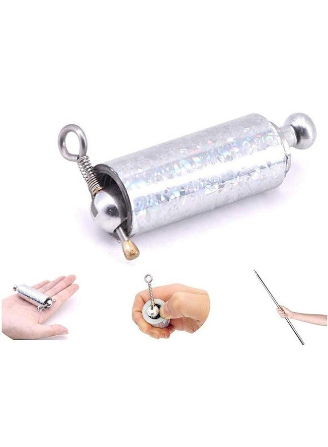 Cool Baby عصا تلسكوبية من الفولاذ المقاوم للصدأ، مادة محمولة، قضبان فضية، عصا سحرية - Image 3