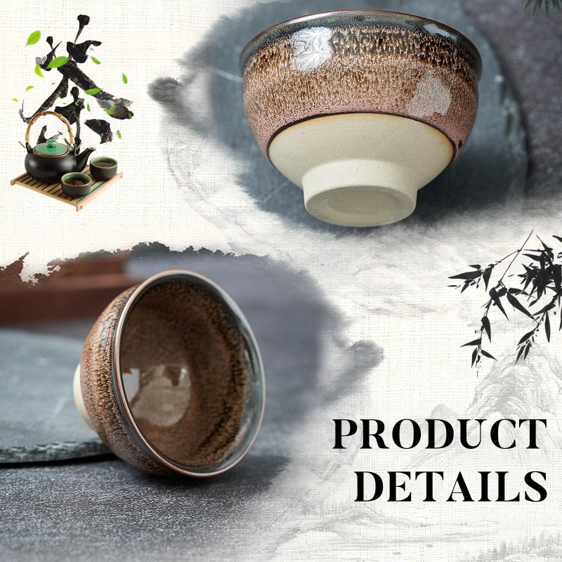 Skyley 6 Pieces Korean Soju Shot Glasses Sets Porcelain Cups Korean Ceramic Cups Tea Accessories Drinkware, Handcrafted Ceramic(Multicolor,Stylish Pattern) - Image 3