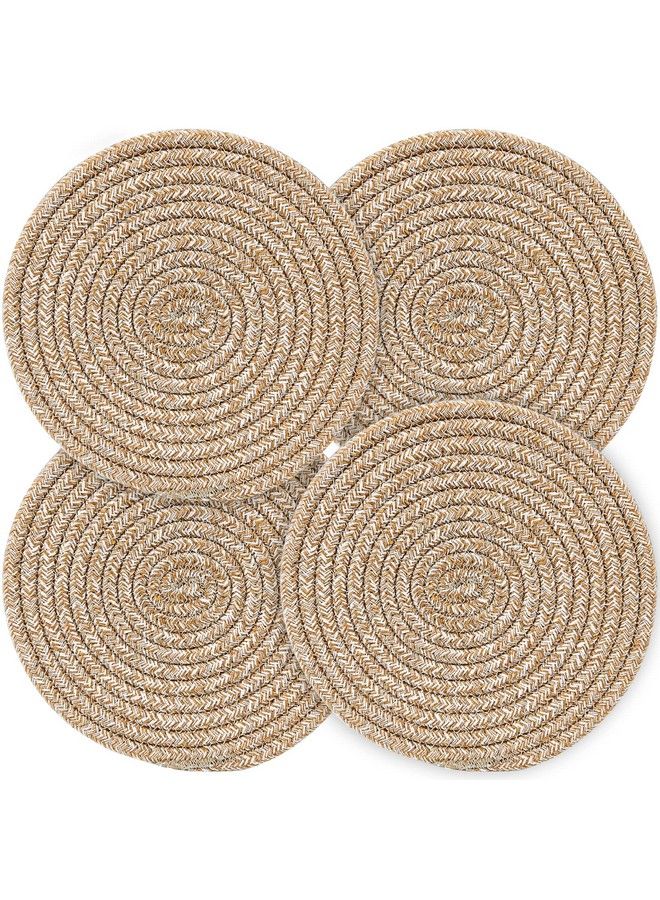 Garkup Pot Holders Trivets Set 4 Pcs Potholders For Kitchens 100% Pure Cotton Thread Weave Trivets For Hot Dishes/Pot/Bowl/Teapot/Hot Pot Holders 9.4 Inches. … - Image 2