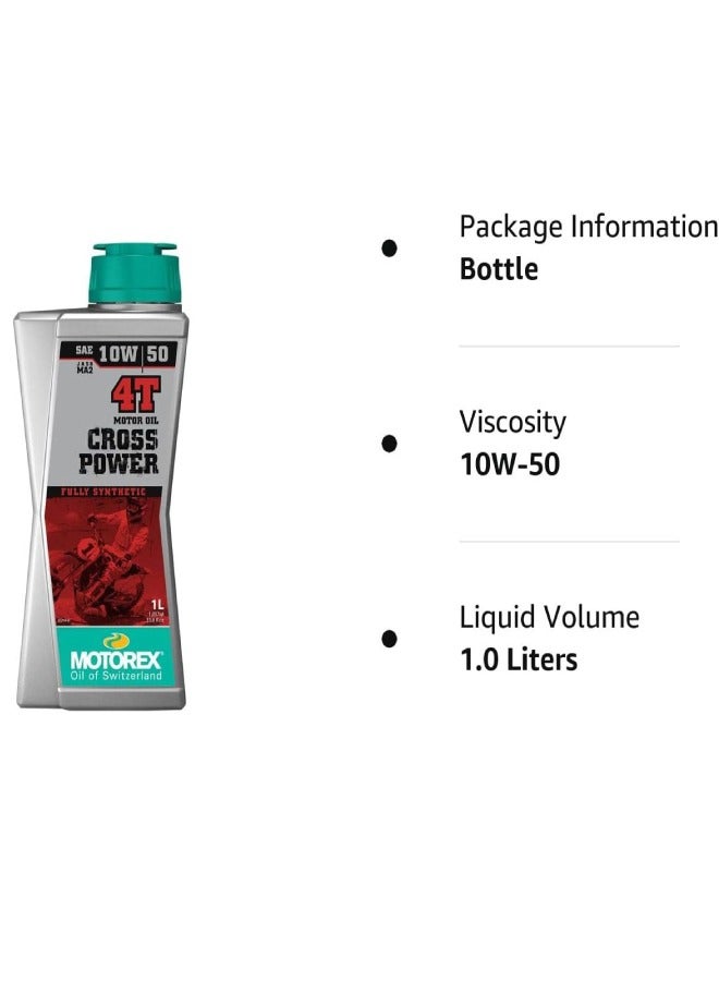 Unleash Peak Performance  Motorex Cross Power 4T Oil  10W50-1L for Superior 4-Stroke Engine Protection - Image 2