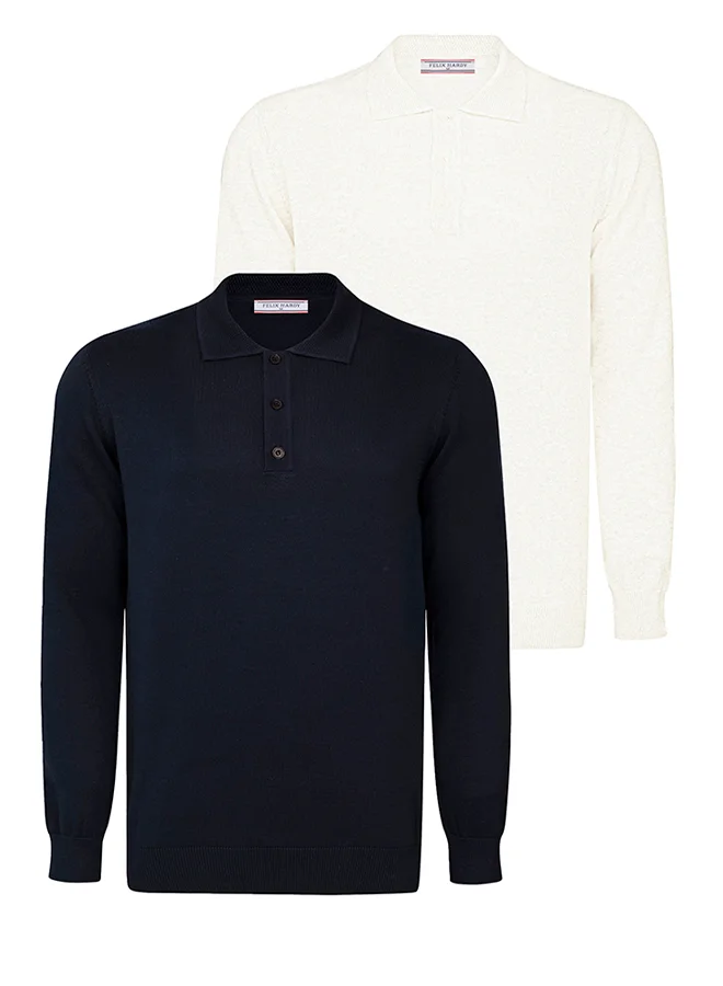 فيليكس هاردي Pullover with Polo Collar Pack of 2
