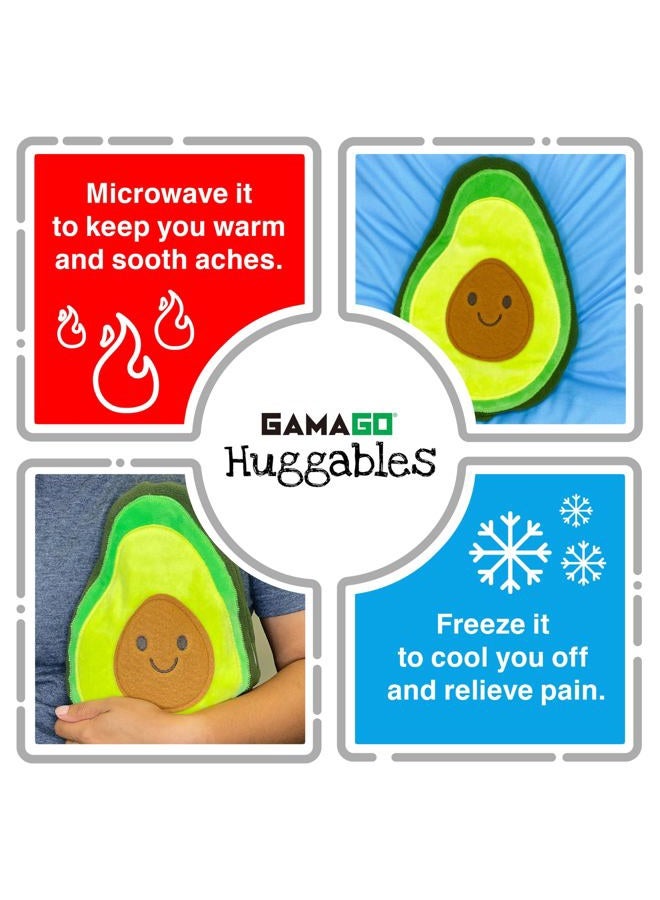 GAMAGO Avocado Heating Pad & Pillow Huggable - Microwavable Heat Pad For Cramps, Aches & Anxiety Relief - Cute Heat Pack Stuffed With Eco-Friendly Buckwheat & Dried Lavender - 11", Green - Image 3