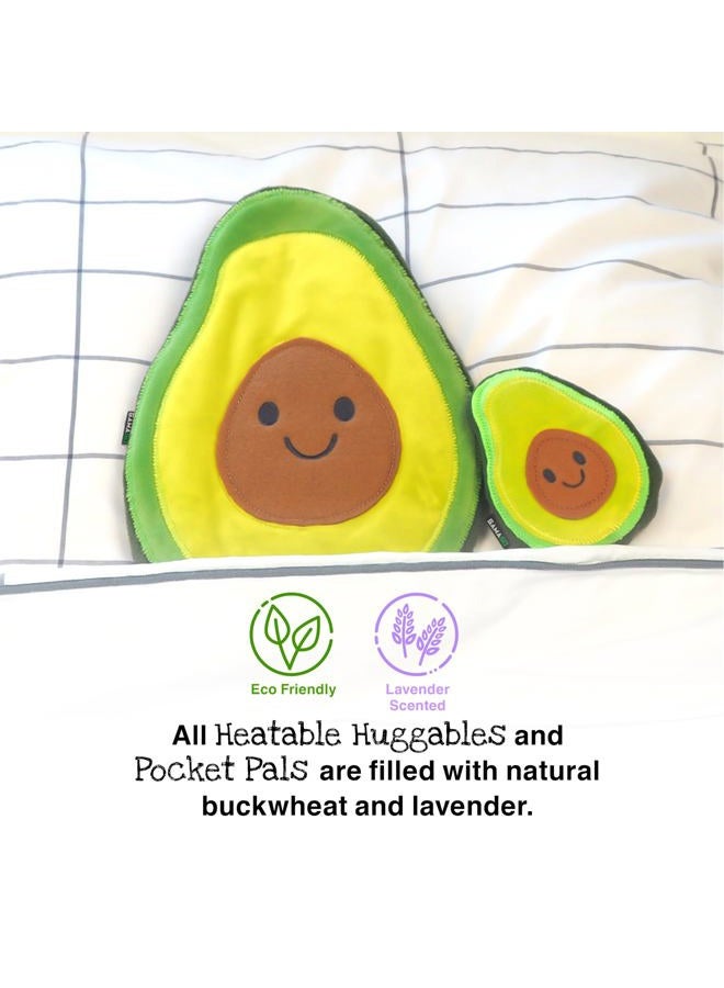 GAMAGO Avocado Heating Pad & Pillow Huggable - Microwavable Heat Pad For Cramps, Aches & Anxiety Relief - Cute Heat Pack Stuffed With Eco-Friendly Buckwheat & Dried Lavender - 11", Green - Image 4