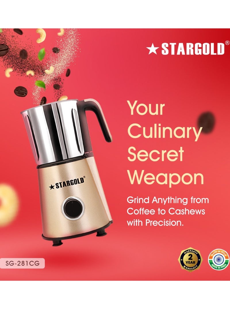 ستارجولد مطحنة القهوة وخلاط حبوب القهوة 800 مل 450 وات - Image 3