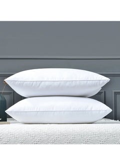 Indulge in Luxury Sleep: Hotel Collection Bed Pillows for Sleeping - King Size, Soft, Cooling Luxury Pillow for Back, Stomach, or Side Sleeper - 50X75cm, Set of 2