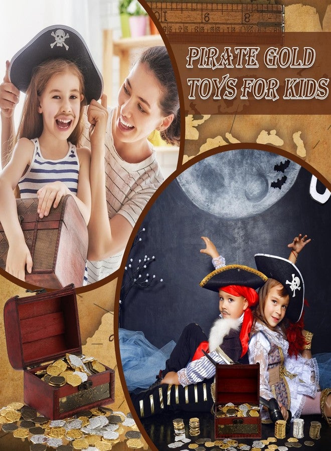 هانايف مجموعة عملات القراصنة المعدنية من هانايف، 200 قطعة، عملات ذهبية، صندوق كنز، دبلون إسباني، رموز مزيفة للأولاد والبنات، ألعاب لوحية، حفلات قراصنة تنكرية (قديم، ذهبي، فضي، برونزي، غير منتظم) - Image 5