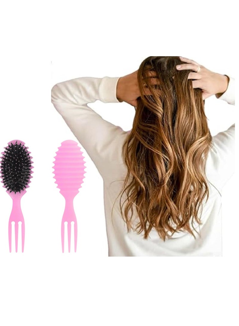 جولي فرشاة فك تشابك الشعر المجعد - لون وردى - Image 3