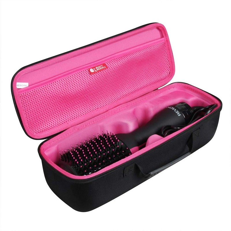 Hermitshell Travel Case for Revlon OneStep Hair Dryer and Volumizer Hot Air Brush BlackPlum red