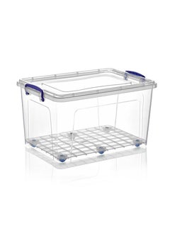 dunya Clear Plastic Storage with Wheels Box 42 Liter  - Image 1