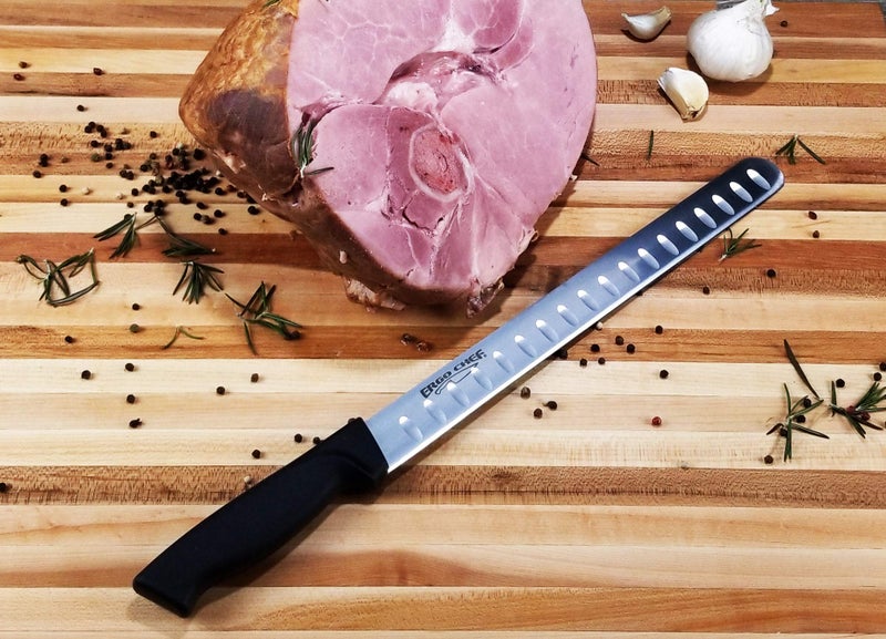 Ergo Chef Prodigy Series 2pc. Set 12-Inch Slicer - Brisket, Roast Carving Knife and Pro Series 8-Inch Meat Carving Fork - Image 4