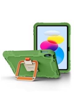 Moxedo Moxedo Rugged Protective EVA Silicone Kids Case Cover, Shockproof Foldable 360 Rotatable Stand Handle Grip with Pencil Holder Compatible for Apple iPad 2022 (10th Gen) 10.9 inch (Green)  - Image 1