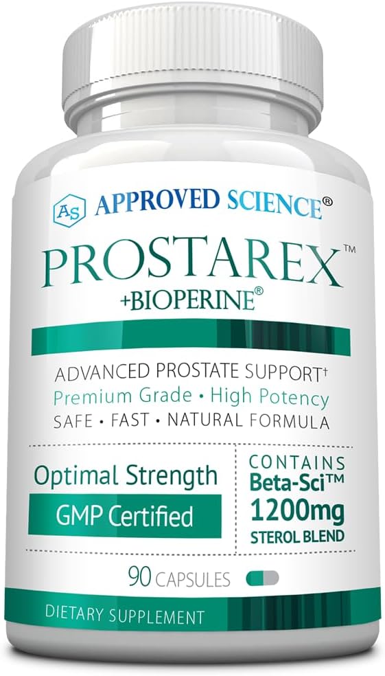 Approved Science Prostarex  Prostate Supplement  Saw Palmetto 1200mg BetaSitosterol Bioperine  90 Capsules  1 Month Supply - Image 1