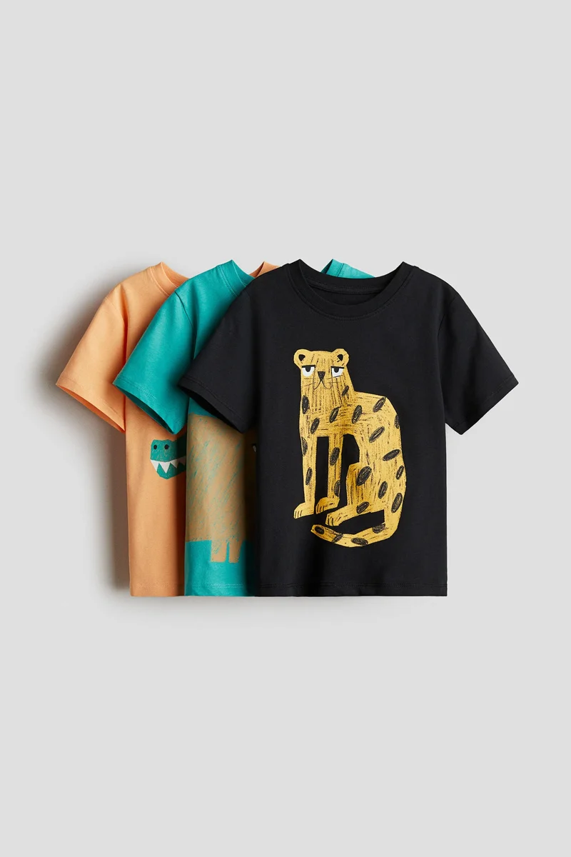H&M 3-pack printed T-shirts
