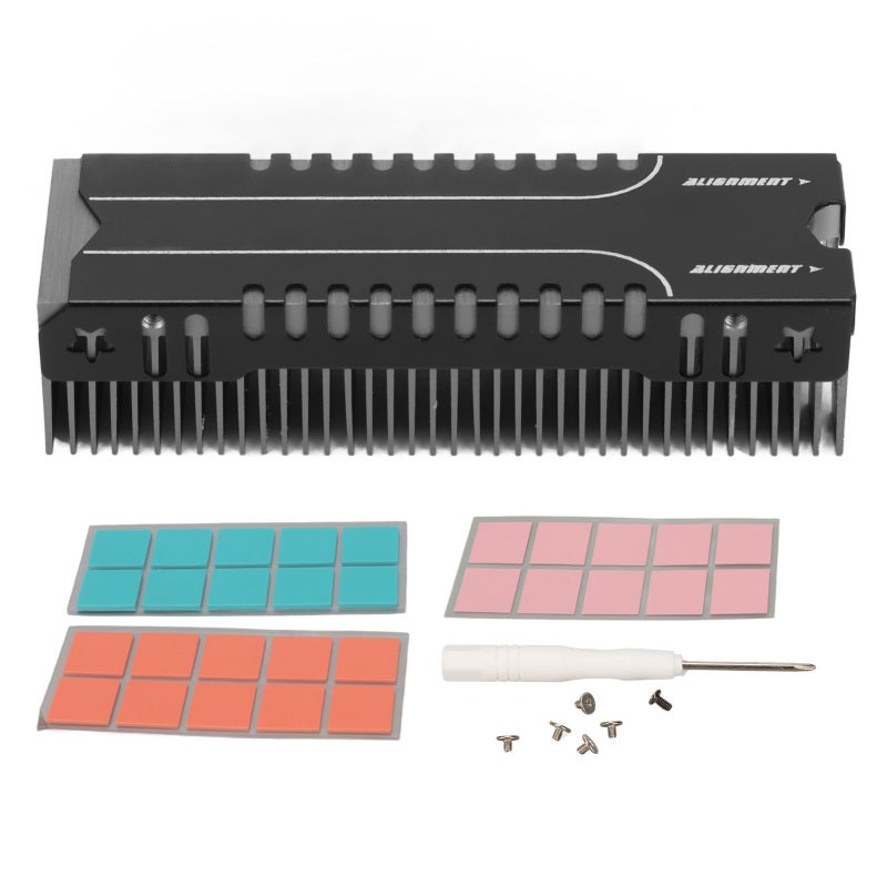 JEYI M.2 SSD Cooler with 38 Cooling Fins and Thermal Pad - Effective Heat Dissipation for PC - Ultra Thin Mg Aluminium Alloy Heatsink - Image 1
