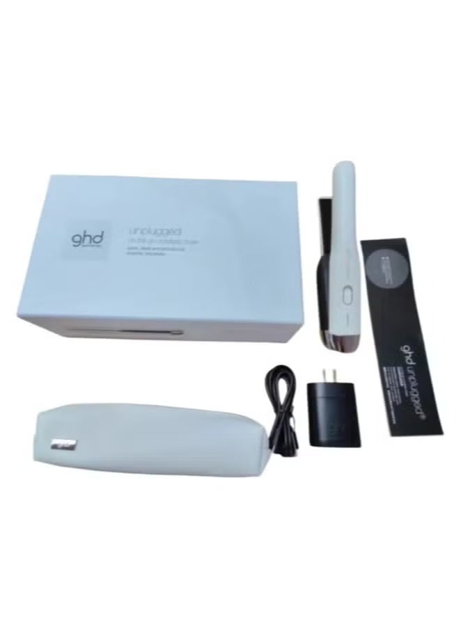 جهاز فرد الشعر بمكواة فرد الشعر اللاسلكي بدون توصيل، مكواة فرد الشعر الاحترافية للسفر مع حقيبة مقاومة للحرارة، شحن USB-C لمدة 20 دقيقة من الاستخدام، أبيض - Image 5