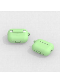 Protective Case For Airpods Pro Apple Third Generation Airpodspro2 Wireless Headset Silicone Protective Case-Color:2260C Tea Green-Applicable Model:Airpods Pro2 (one-piece Model With Ears And No Dust Plug)