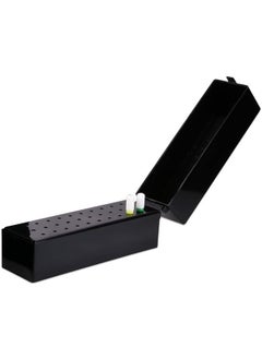 Pana 30 Holes Black Nail Drill Bit Holder Stand Display Organizer - Dust Proof Storage Container Box Case Tools For Home Use Or Nail Salon  - Image 5