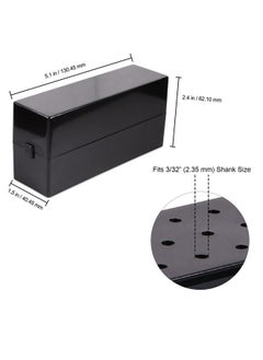 Pana 30 Holes Black Nail Drill Bit Holder Stand Display Organizer - Dust Proof Storage Container Box Case Tools For Home Use Or Nail Salon  - Image 2