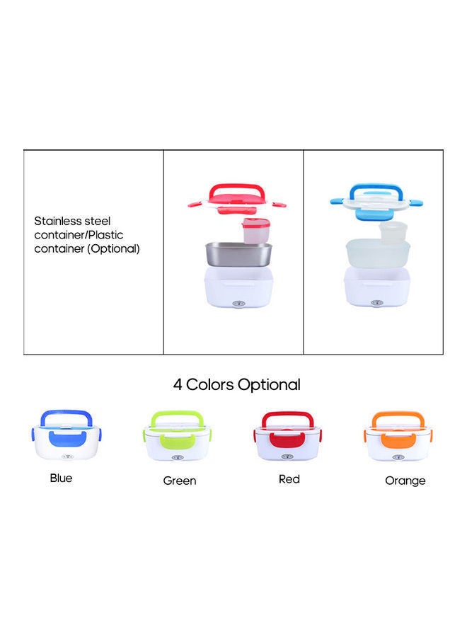 NIBEMINENT Multi-Functional Electric Heating Lunch Box With Removable Container White/Green 23.8x10.8cm - Image 5