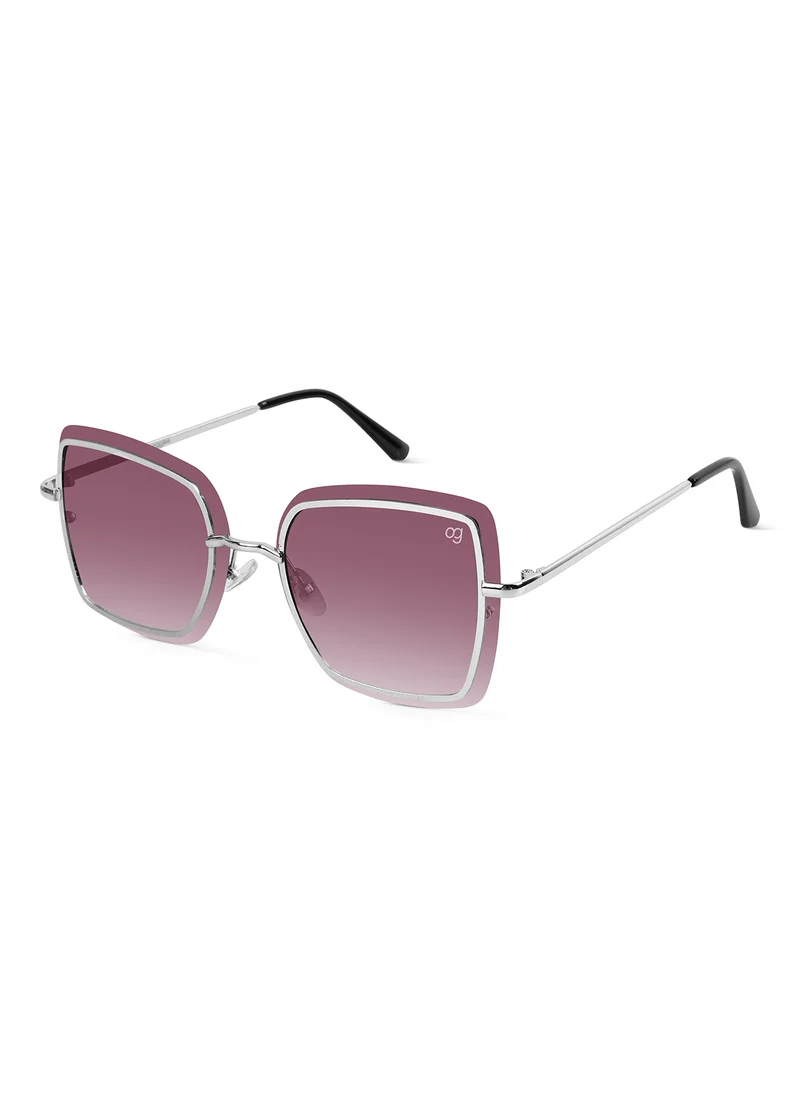 Woggles Latest & Stylish UV Protected Purple Square Sunglasses for Women