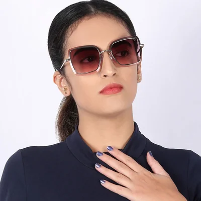 Woggles Latest & Stylish UV Protected Purple Square Sunglasses for Women