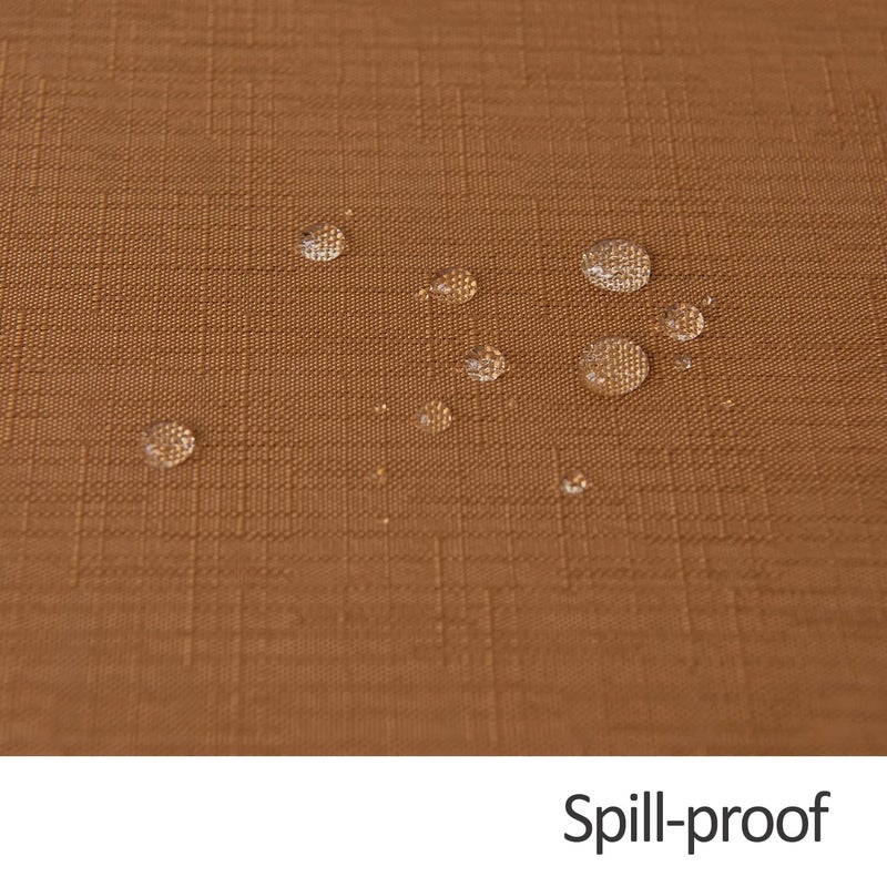 maxmill Square Tablecloth Slubby Texture Stain Resistant Waterproof Wrinkle Resistant Washable Soft Table Cloth  Decorative Fabric Table Cover for Dining Room Dinner Party  52 x 52 Inch  Natural - Image 4