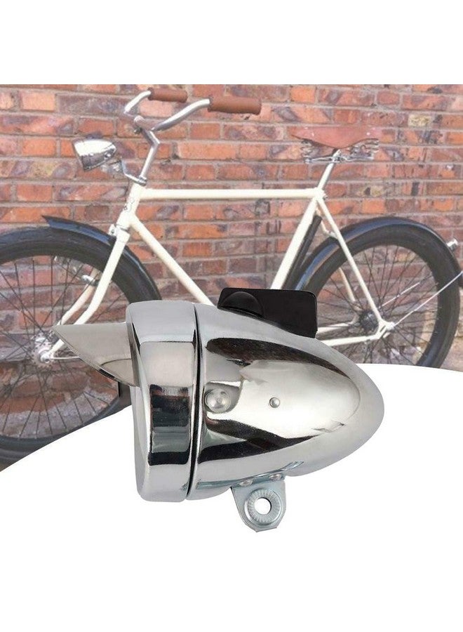 MACHSWON Metal Chrome Retro Classic Led Headlight Night Riding Light+Bracket Universal Led Headlight Night Riding Light Metal Chrome Retro Front Light +Bracket Bright Bikeled Headlight - Image 2
