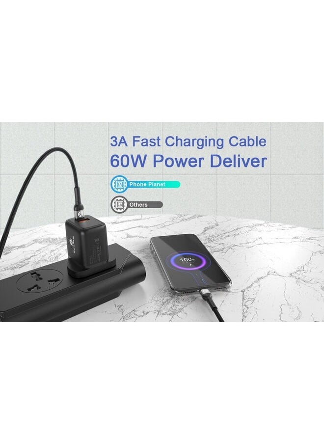 Phone Planet - Type C to Type C cable with a power of 60W and a data transfer speed of 480Mpb/s - Image 1