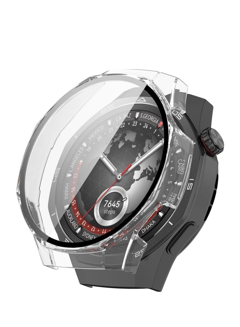 Case for Huawei Watch GT 5 Pro 46 mm Case PC Case with Tempered Glass Screen Protector for Huawei Watch GT 5 Pro 46 mm Case (Transparent, GT 5 Pro 46 mm) - Image 1