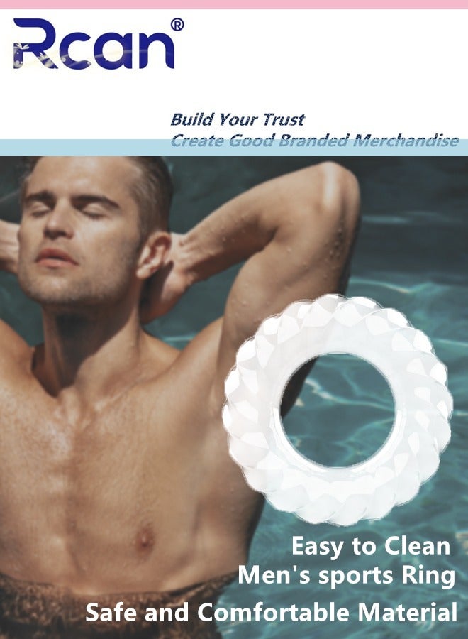 Rcan Silicone Elastic Men Sports Ring Easy Stretch Resistance Tear Resistance Exercise Ring Extended Endurance Waterproof Wear Resistant Soft Suitable for Male Sports Home  - Image 2