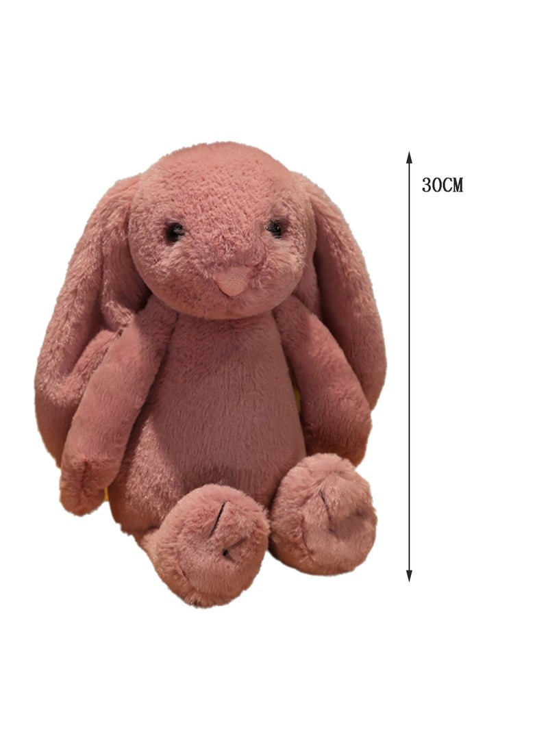 30 CM Cute Simulation Rabbit Plush Toy Soft Stuffed Cartoon Animal Doll For Girls And Boys All Ages Gift (Red) - Image 2