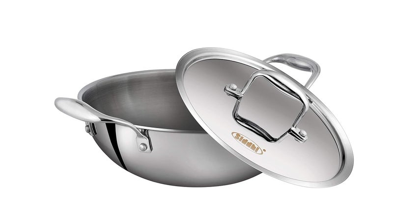 Siddhi Triply Kadhai with Lid and with 26 cm Diameter and 35 LTR Capacity - Image 2