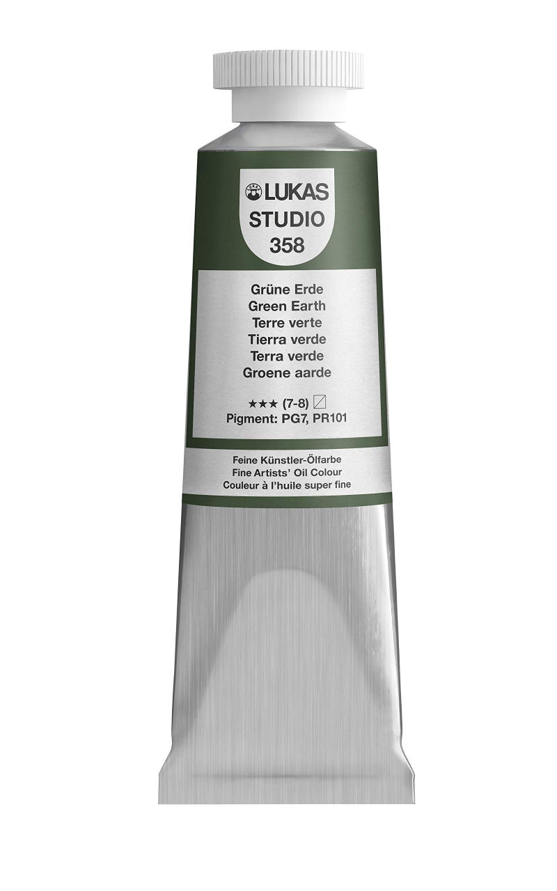 Lukas Studio Artist Oil Color Paints Highpigment oil paint made with natural binder for artist painting more Green Earth 37 mL