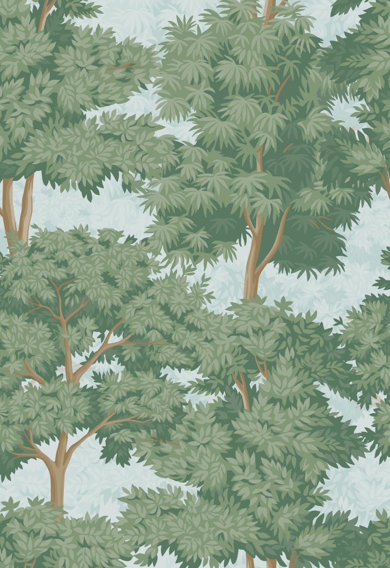 Main Street â€“ 12-Pack of 11 x 16" Peel and Stick Eco-Friendly Wallpaper Sheets â€“ Toile Forest Design â€“ Removable Stick-On Wall DÃ©cor for DIY Projects and Home Styling - Image 1