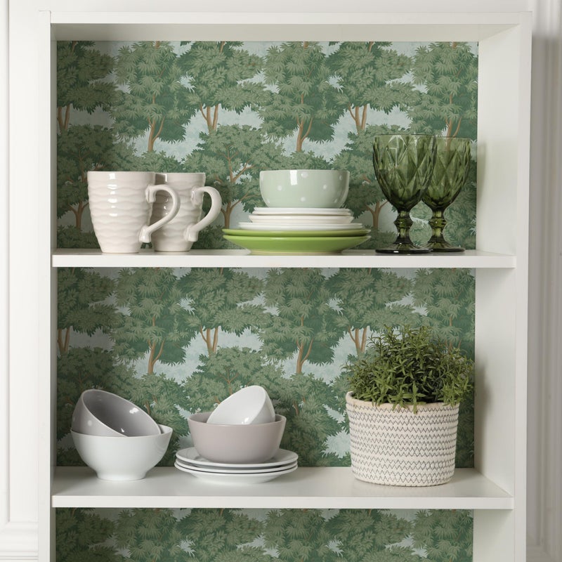 Main Street â€“ 12-Pack of 11 x 16" Peel and Stick Eco-Friendly Wallpaper Sheets â€“ Toile Forest Design â€“ Removable Stick-On Wall DÃ©cor for DIY Projects and Home Styling - Image 3