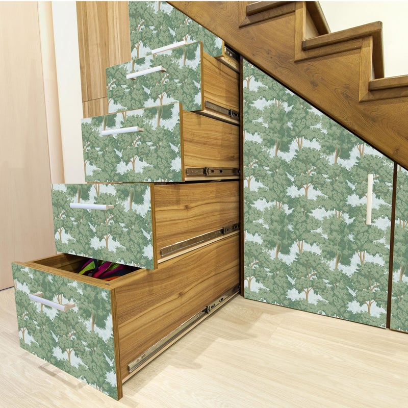 Main Street â€“ 12-Pack of 11 x 16" Peel and Stick Eco-Friendly Wallpaper Sheets â€“ Toile Forest Design â€“ Removable Stick-On Wall DÃ©cor for DIY Projects and Home Styling - Image 4