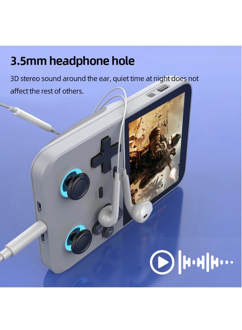 D007 Handheld Game Console with Linux System, Dual 3D Joystick System, Retro Games Console with 10000+ Classic Games, Handheld Emulator Console， Built-in 128G Memory Card (Green)