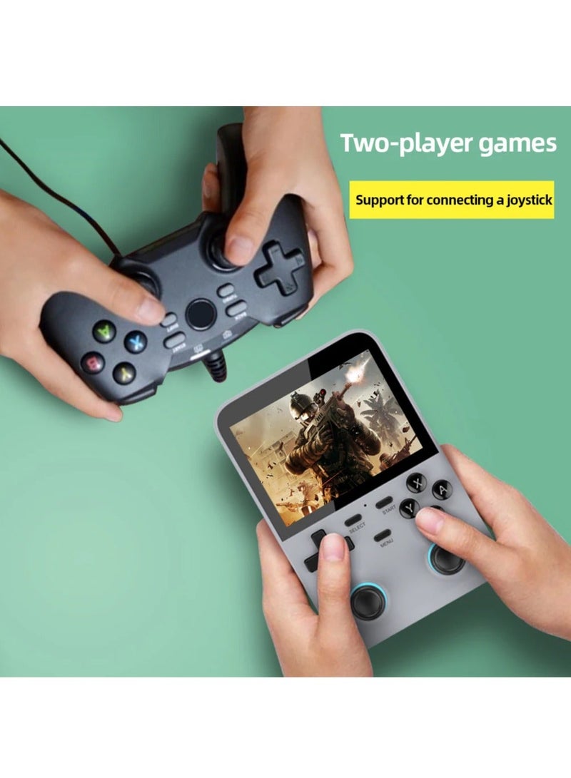 D007 Handheld Game Console with Linux System, Dual 3D Joystick System, Retro Games Console with 10000+ Classic Games, Handheld Emulator Console， Built-in 128G Memory Card (Green)