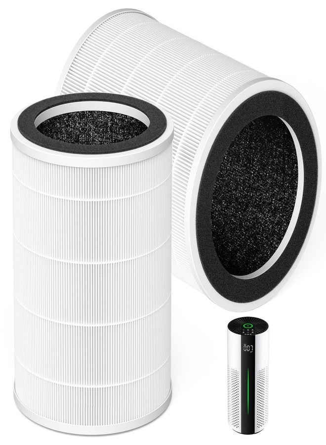 إيزينجو عبوة من فلترين بديلين متوافقين مع أجهزة تنقية الهواء XenonLab VisionAir HAP606 و FreAire HAP606 و ECOSELF HAP609 - ترشيح ثلاثي المراحل بتقنية HEPA والكربون النشط - Image 1