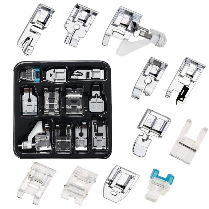 PRESSER FEET SET 11PCS SNAP ON SEWING MACHINE FOOT FOR BROTHER SINGER JANOME BABYLOCK KENMORE LOW SHANK SEWING MACHINE USE