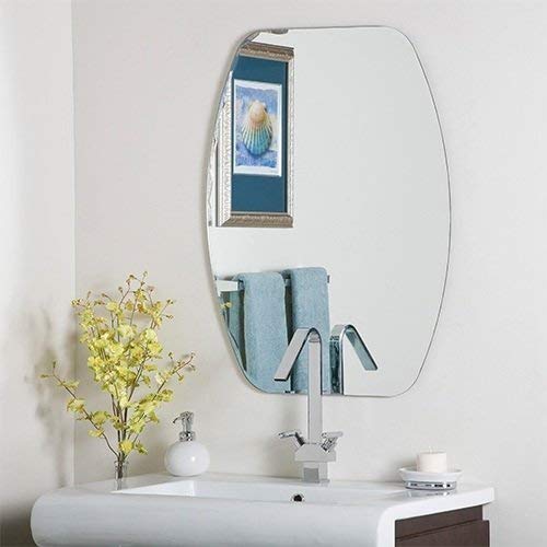TINITALO Glass Frameless Decorative Mirror for Wall Bathrooms in Home Decor 18 X 24 Inch QG 55 - Image 1