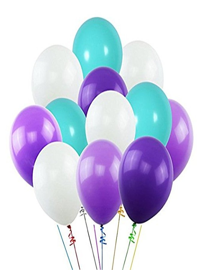 Hk Balloons White,Purple,Blue & Sea Foam Blue Assorted Balloons Foam board,50 pcs - Image 2