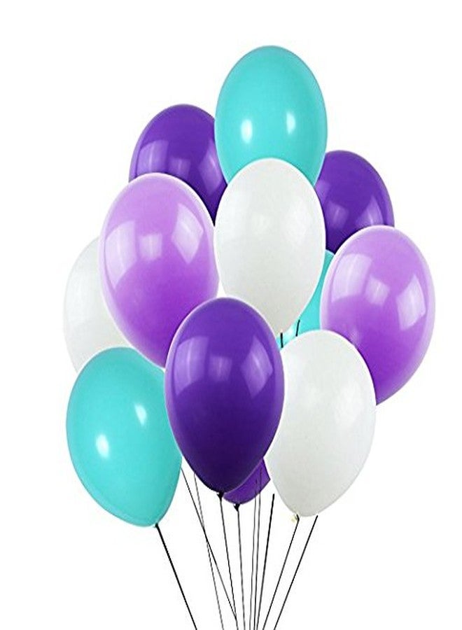 Hk Balloons White,Purple,Blue & Sea Foam Blue Assorted Balloons Foam board,50 pcs - Image 1